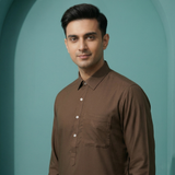 Classic Brown Kameez & Shalwar