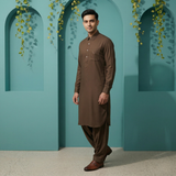 Classic Brown Kameez & Shalwar