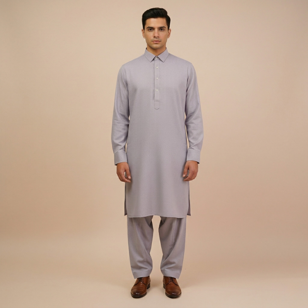 Classic Grey Kameez & Shalwar