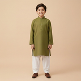 Olive Classic Kurta Trouser