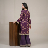 Plum Block Print Dress