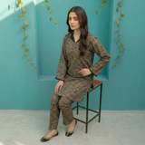 Earthy Printed Lawn Dress