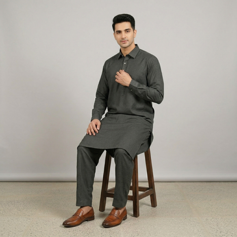 Premium Wool Blend Kameez & Shalwar