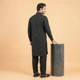 Midnight Black Kameez & Shalwar