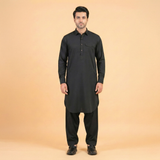 Midnight Black Kameez & Shalwar