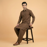 Rich Brown Kameez & Shalwar