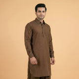 Rich Brown Kameez & Shalwar