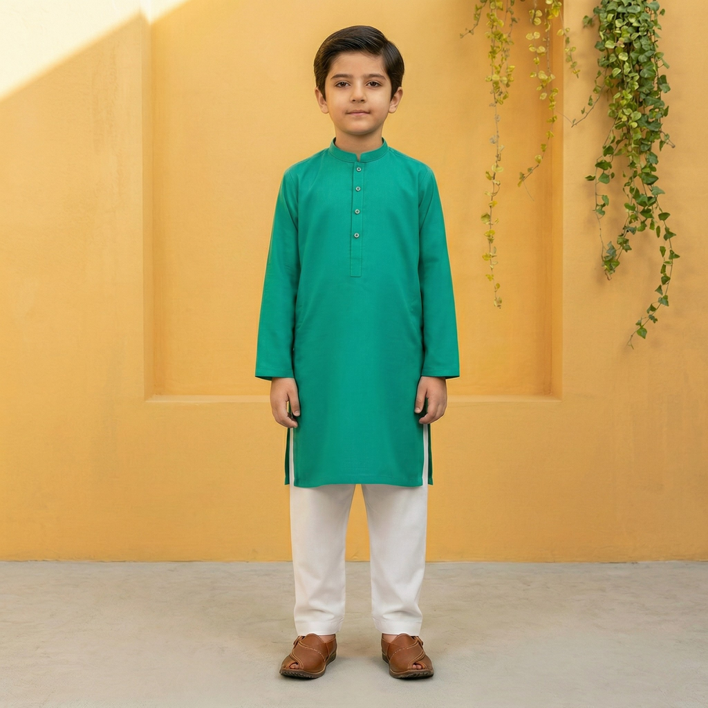 Classic Green Kurta Trouser