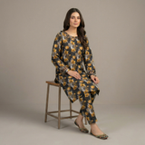 Midnight Floral Lawn Dress