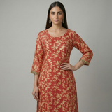 Crimson Printed Grace Lawn