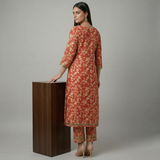 Crimson Printed Grace Lawn