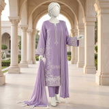 Light Lavender Embroidered Ready-to-Wear Lawn Suit