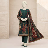Dark Green Floral Printed Lawn Suit