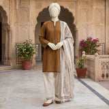 Brown Printed Ready-to-Wear Lawn Suit