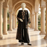 Black Embroidered Farshi Shalwar Suit