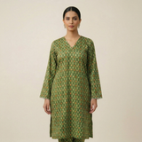 Olive Printed Elegance