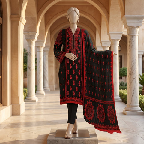 Black Red Lawn Suit