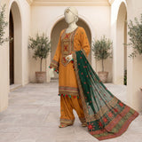 Mustard Embroidered Lawn