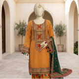 Mustard Embroidered Lawn