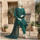 Teal Embroidered Lawn