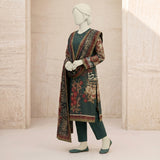 Dark Green Floral Printed Lawn Suit