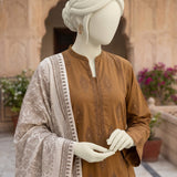 Brown Printed Ready-to-Wear Lawn Suit