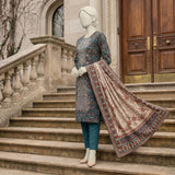 Teal Printed Ready-to-Wear Lawn Suit