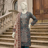 Teal Printed Ready-to-Wear Lawn Suit