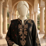 Black Embroidered Farshi Shalwar Suit