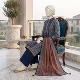 Navy Printed Farshi Shalwar Lawn Suit