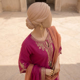 Magenta Embroidered Ready-to-Wear Lawn Suit