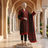 Black Red Lawn Suit