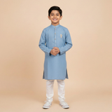 Blue Heritage Kids Kurta Trouser