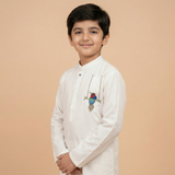 Bird Motif Kurta Trouser