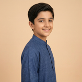 Midnight Blue Kids Kurta Trouser
