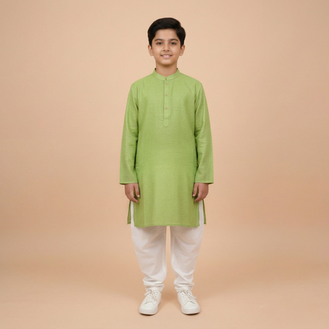 Lime Classic Kids Kurta Trouser