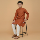 Orange Classic Kurta Trouser