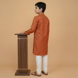 Orange Classic Kurta Trouser