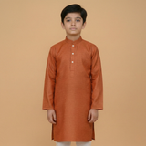 Orange Classic Kurta Trouser