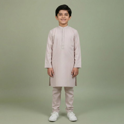 Beige Classic Kurta Trouser