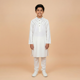 White Embroidered Kurta Trouser