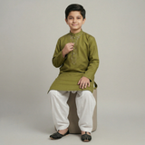 Olive Embroidery Kurta Trouser