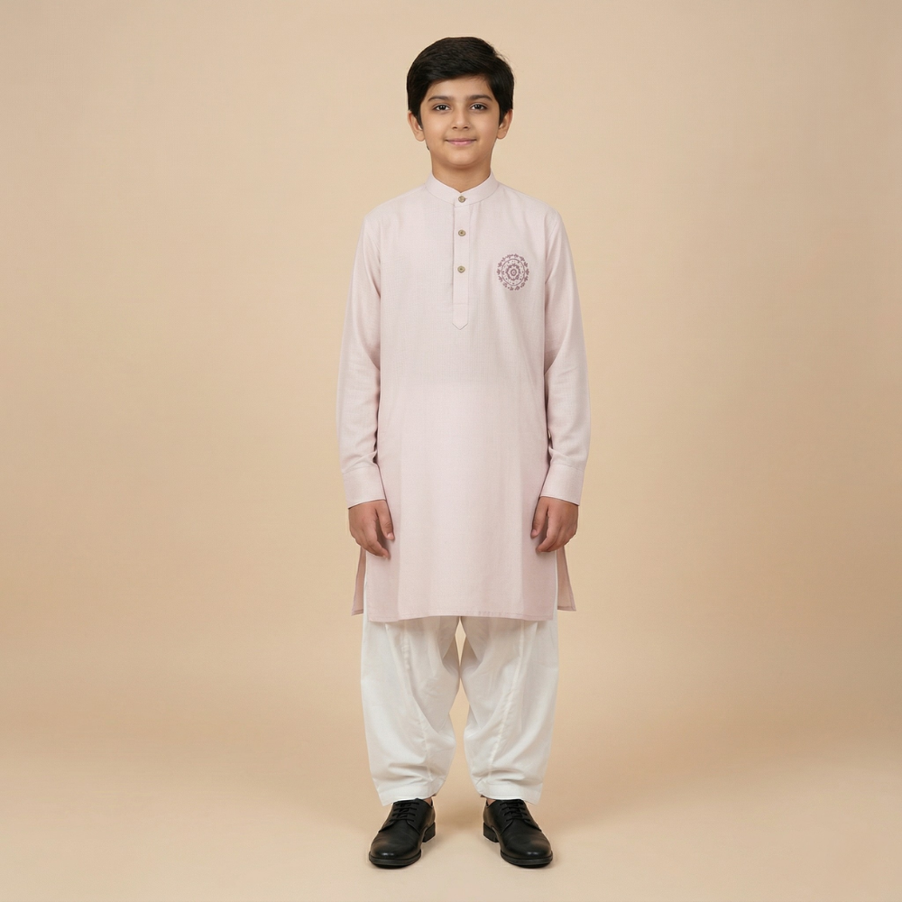 Blush Cotton Kurta Trouser