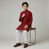 Maroon Classic Kurta Trouser