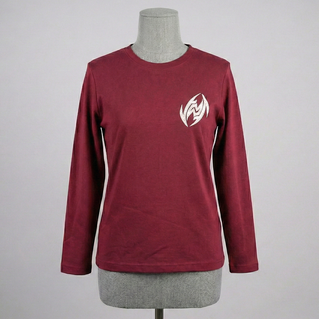 Maroon Embroidered Sweatshirt