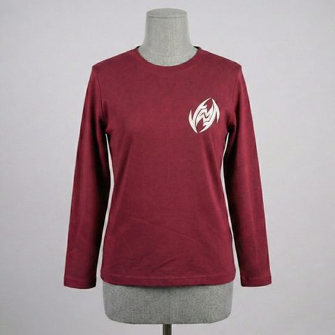 Maroon Embroidered Sweatshirt